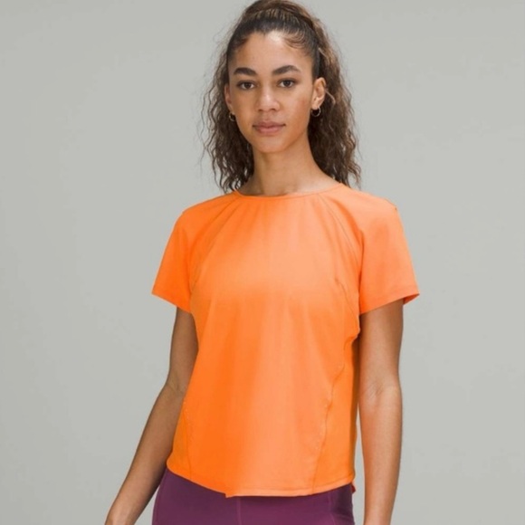 lululemon athletica Tops - Lululemon Athletica | Lightweight Stretch Run Short Sleeve Shirt | Orange Soda